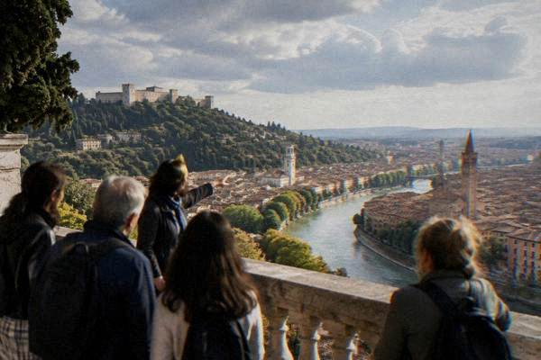 Walk with Arena and Cable Car, Verona